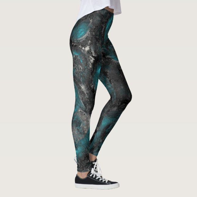 Silver and Turquoise Leggings (Right)
