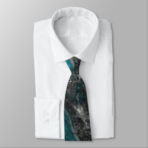 Silver and Turquoise Tie