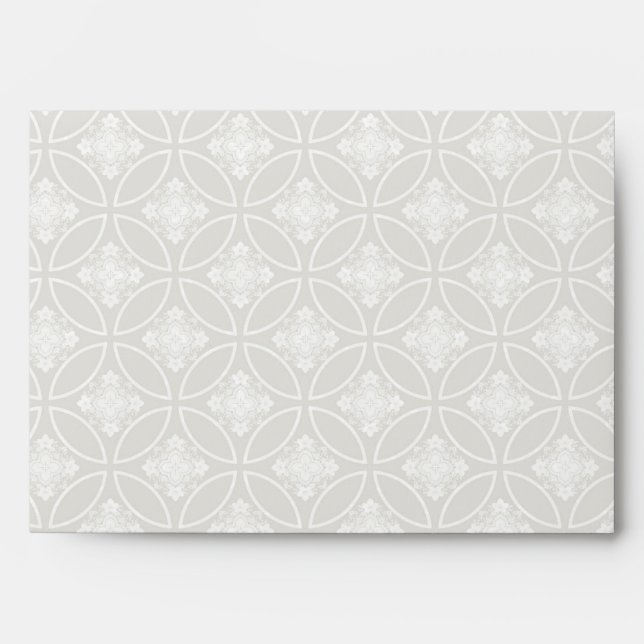 Silver and White Fancy Style Envelope (Front)
