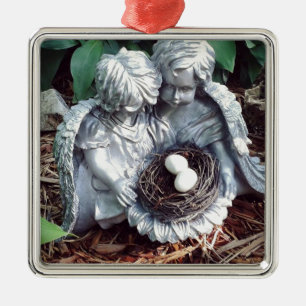 Silver Angels Metal Tree Decoration