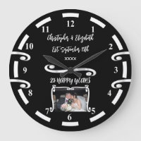 Silver Anniversary 25 years add names photo black