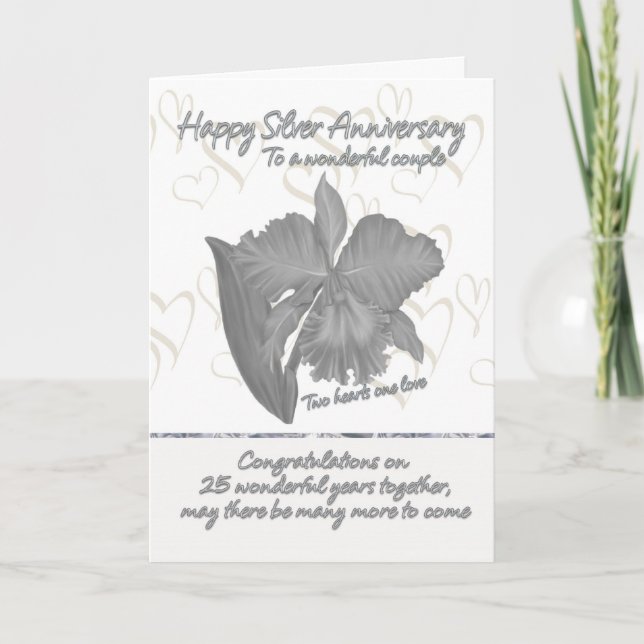 Silver Anniversary Card - 25th Anniversary Card (Front)