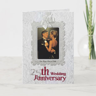 Silver Anniversary - Tall Photo Window Invitation