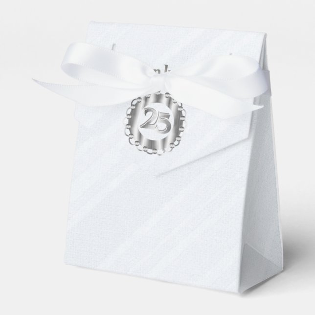 Silver Anniversary Thank You Favour Box (Front Side)