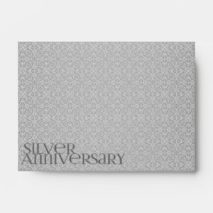 Silver Anniversary Thank You Note Card A6 Envelopes