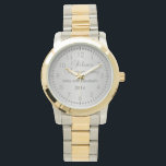 Silver Anniversary Watch<br><div class="desc">Silver Anniversary watch. Customise and personalise the name , as desired.This elegant watch makes a fabulous gift for any occasion whether it's a Christmas present for a grandparent,  an engagement or anniversary present for a special couple or even a birthday present or retirement gift.</div>