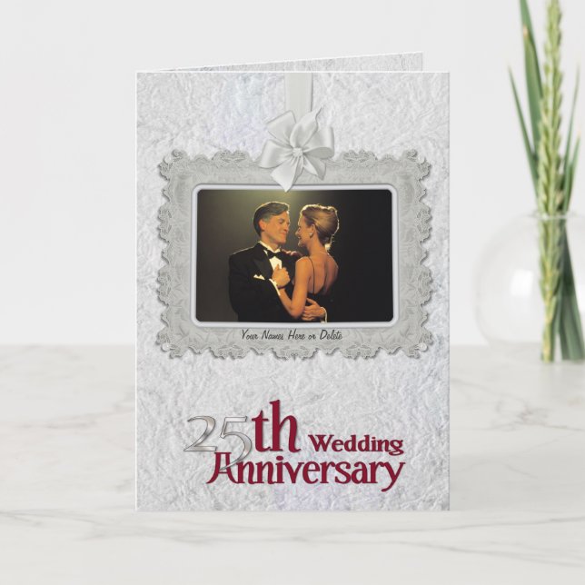 Silver Anniversary -Wide Photo Window Invitation (Front)