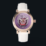 Silver Apple Lace AI art  Watch<br><div class="desc">Silver Apple Lace is a beautiful AI art that shows an apple lace pattern on a purple background. It is the perfect gift for the bride.</div>