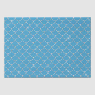 Silver Aqua Mermaid Tissue Paper