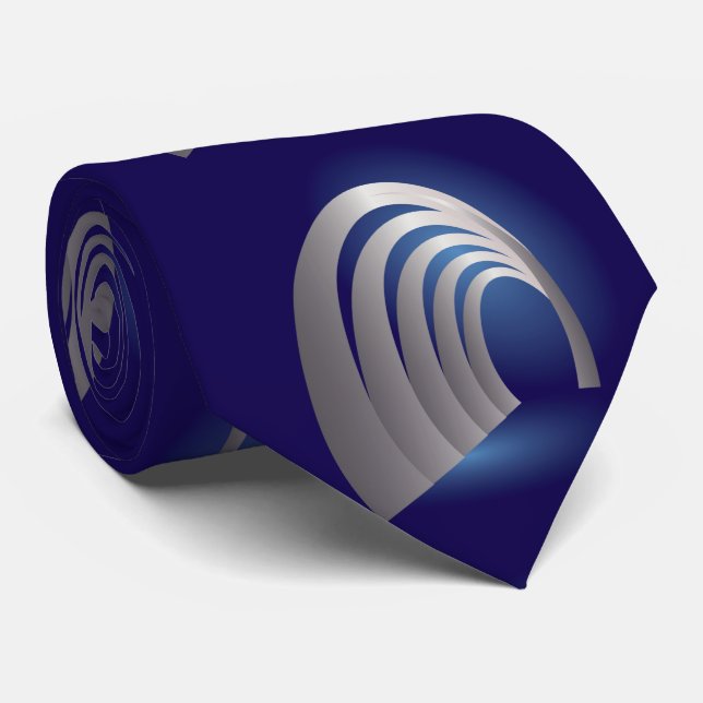 silver arcade tunnel tie (Rolled)