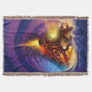 Silver Arrow Ghost Train Throw Blanket