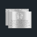 Silver Baby Shower  Girl Boy Gift Card<br><div class="desc">florenceK elegant luxury baby shower  event</div>