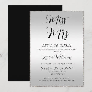 Silver Bachelorette Invitation