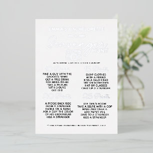 silver Bachelorette Party Scavenger Hunt Game Fun
