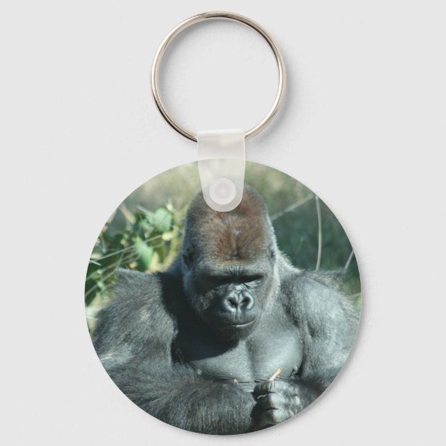 Silver Back Gorilla Key Ring (Front)