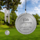 Silver Background And Diamonds Wedding Anniversary