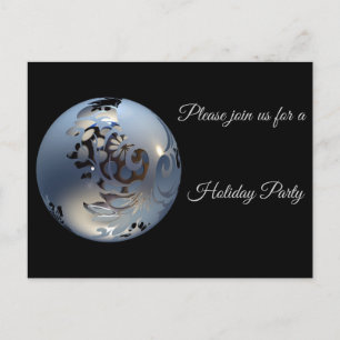 Silver ball for a magic night postcard