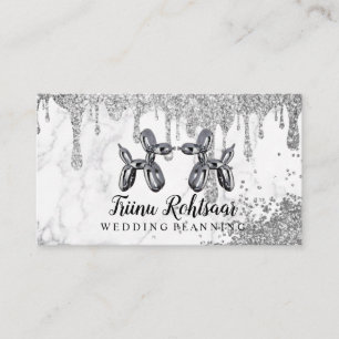 Silver Balloons Event Wedding Planning Business Ca Card
