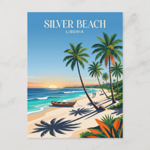 Silver Beach Liberia Postcard