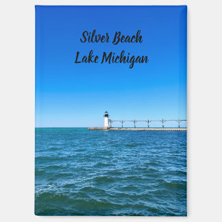 Silver Beach Lighthouse-Lake Michigan Magnet