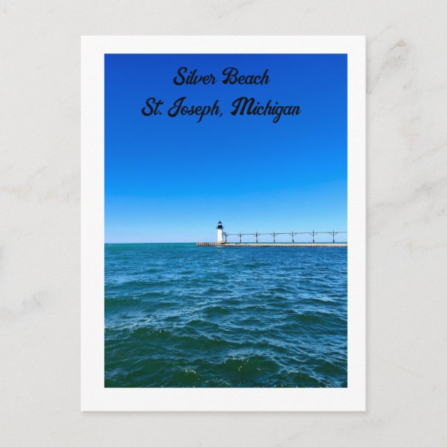 Silver Beach Lighthouse St. Joseph, MI Postcard (Front)