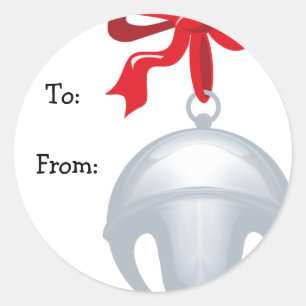 Silver Bell Custom Gift Tags