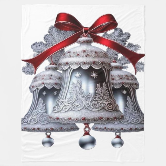 Silver bells  fleece blanket (Front)