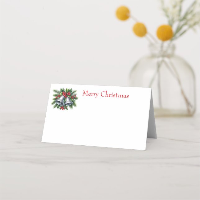 Silver Bells Place Card (Front)