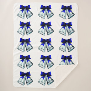 Silver Bells Sherpa Blanket