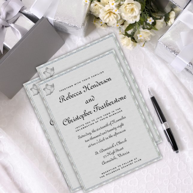Silver Bells Symphony: Elegant Wedding Invitation (Creator Uploaded)
