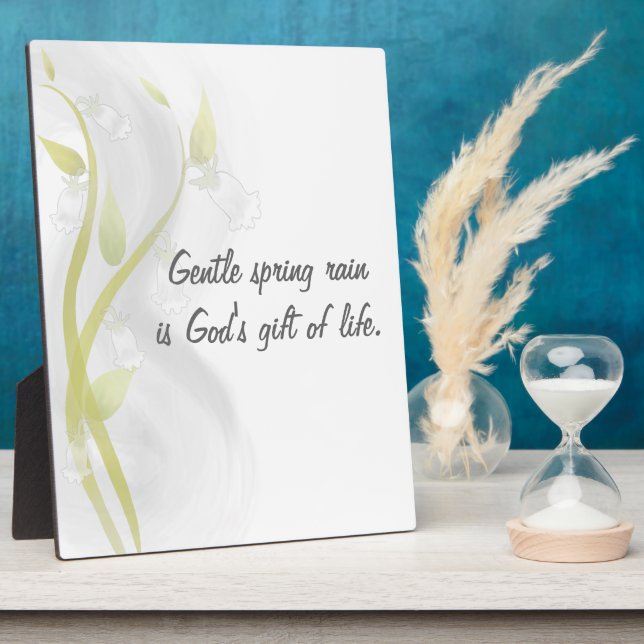 Silver Bells Watercolor Wash Plaque (Side)