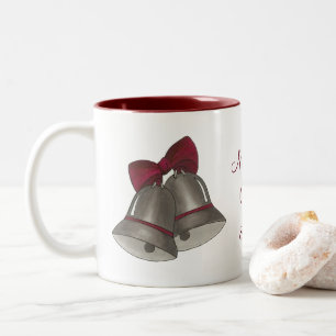 Silver Bells Wedding Bell Personalised Mug