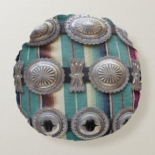 Silver belts for sale, Santa Fe, New Mexico. USA Round Cushion