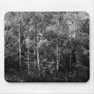Silver Birch B&W Mouse Pad