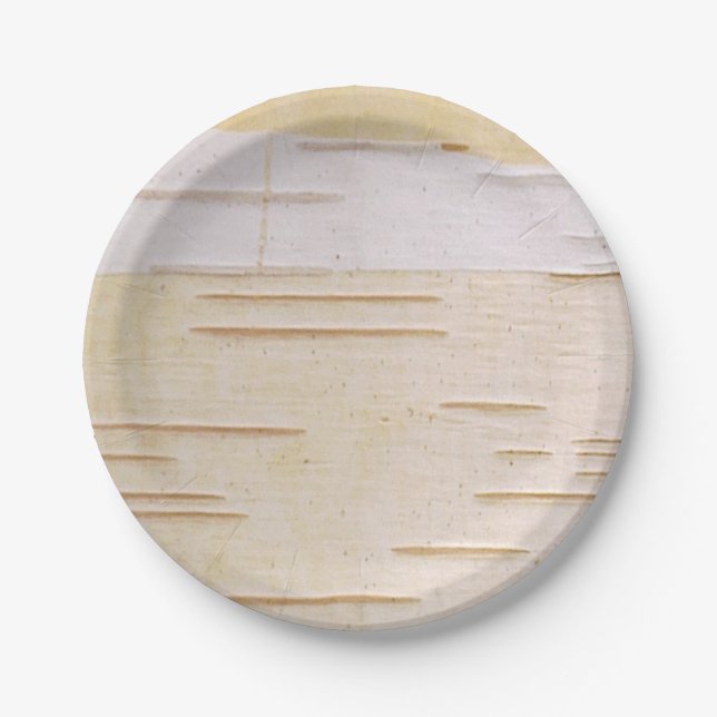 Silver Birch Bark Paper Plate (Front)