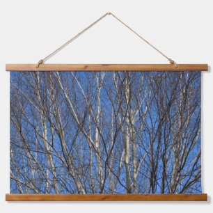 Silver Birch Branches 02 Hanging Tapestry