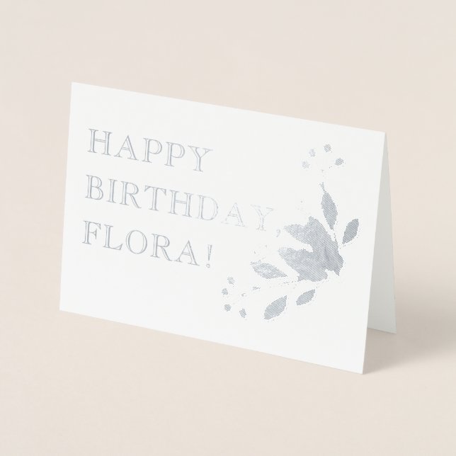 Silver Birthday Foil Card (Front)