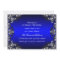 Silver Black Blue Pearl Damask Sweet 16 Invite