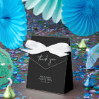 Silver & Black Brush Script Party Thank you Favour