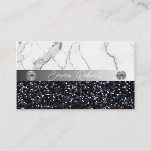 Silver Black Diamond Coach Business Card