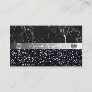 Silver Black Diamond Coach Business Card