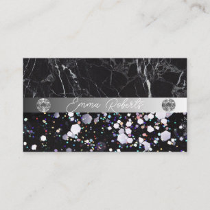 Silver Black Diamond Coach Business Card