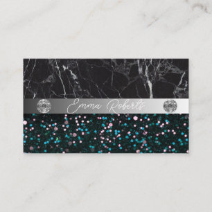 Silver Black Diamond Coach Business Card