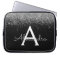 Silver Black Glitter Glam Chic Monogram