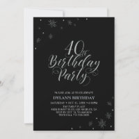 Silver & Black | Modern Chic 40th Birthday Party