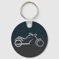 Silver Black Sleek Motorcyle Motorbike Outline