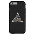 Silver Black Triangle Spirals Celtic Knot Design