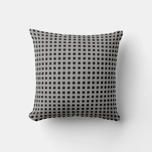 Silver Black Weave Pattern Cushion