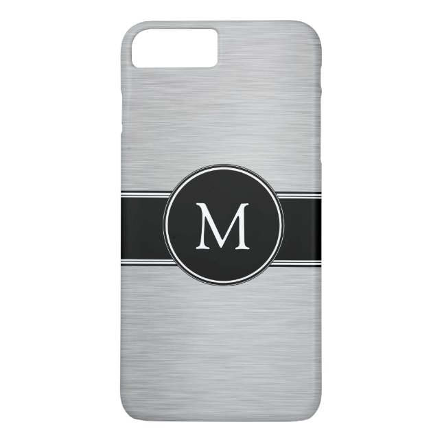 Silver, Black, White with Your Monogram Case-Mate iPhone Case (Back)