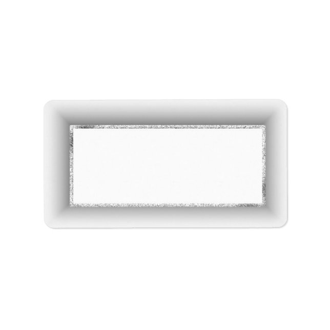 Silver Blank Address Labels (Front)